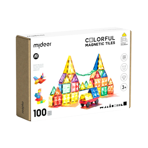 Jeu de construction magnétique multicolore – 100 pièces