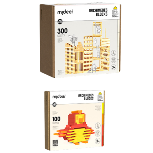 SET BLOCKS building blocks + warm colors 400 pcs