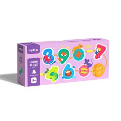 Jeu éducatif – Enfilage pour enfants : Mathématiques et chiffres, 12 pièces