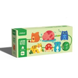 Jeu éducatif – Enfilage enfants : La forêt et les animaux (12 pièces)