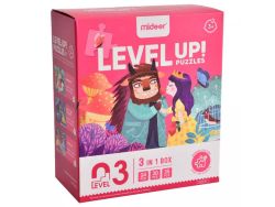 LEVEL UP! 03 - Dobrodružství princezen puzzle 3v1 verze 2022