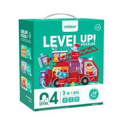 LEVEL UP! 04 - Dopravní prostředky puzzle 3v1
